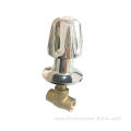 3/4" NPT Full Flow Blue Handle Wheel Brass Boiler Drain Valve